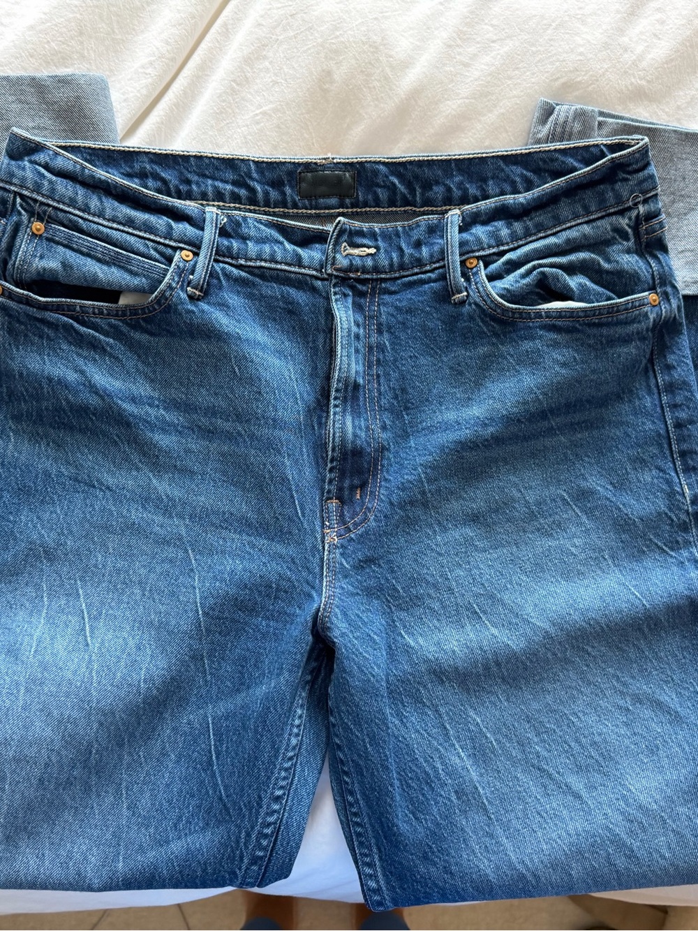 Mother Denim - Checkerboard Duster Flood Cuff Jeans - Picture 2 of 4